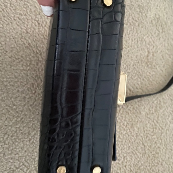 Crocodile Black handbag with removable strap - Picture 2 of 5